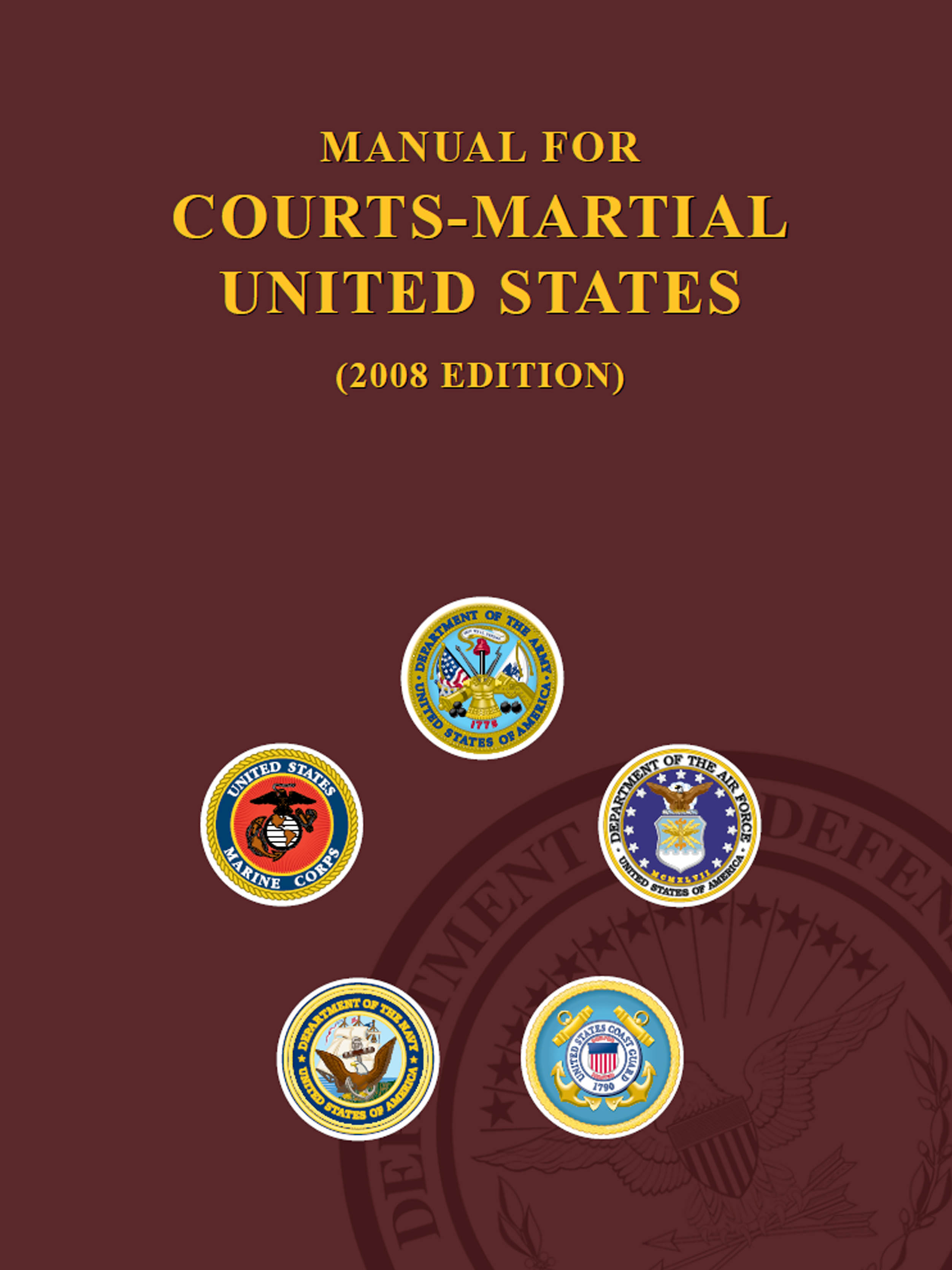 Cover — Manual for Courts-Martial, 2008 — Edition