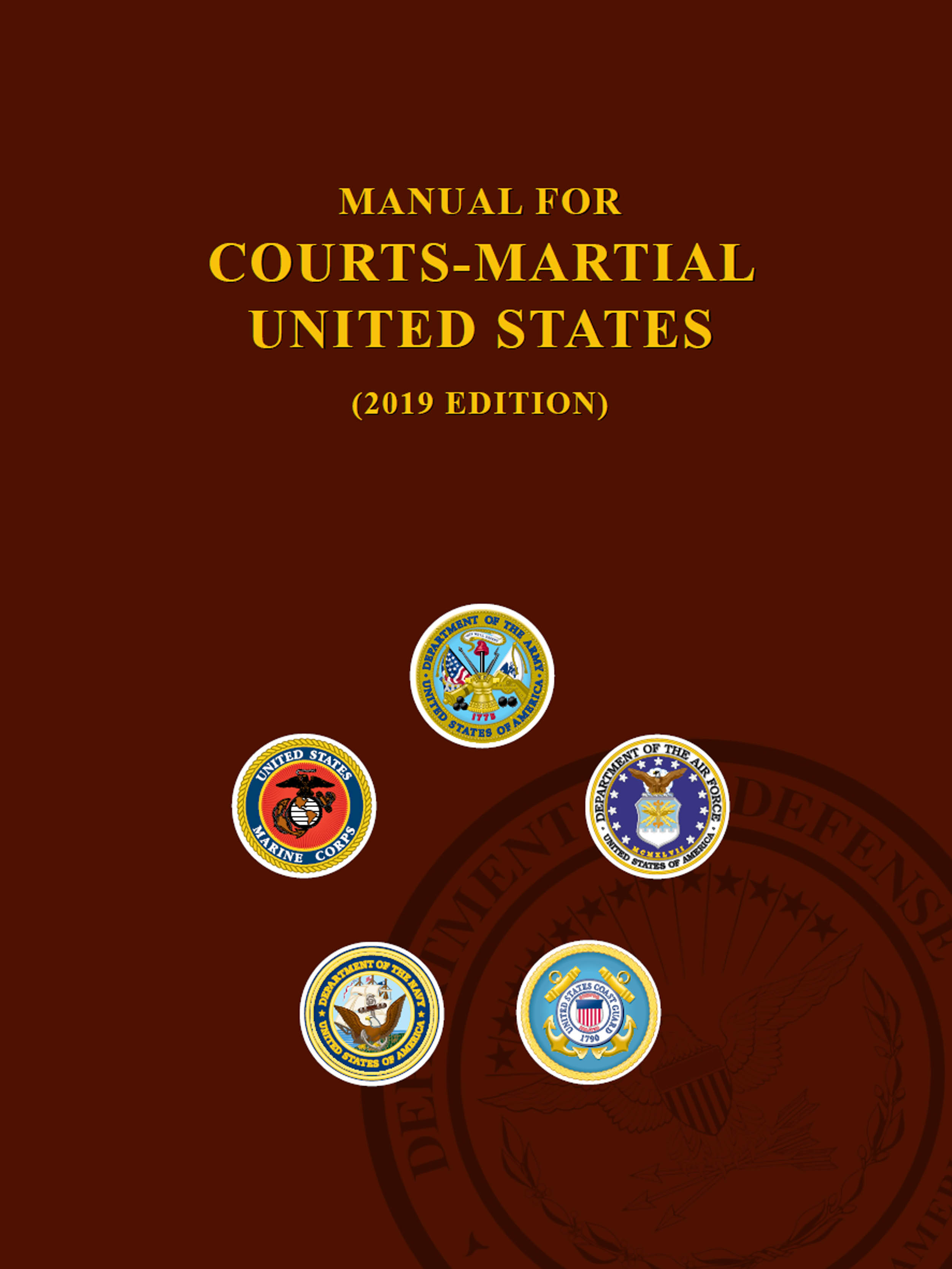 Cover — Manual for Courts-Martial, 2019 — Edition