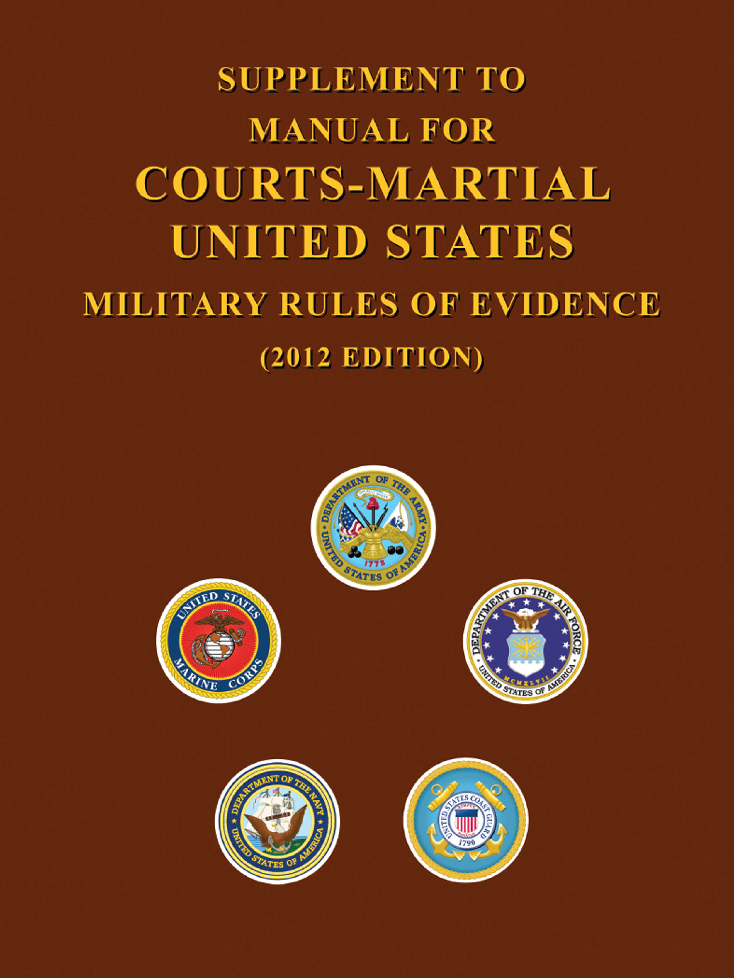 Cover — Manual for Courts-Martial, MRE — Supplement — Military Rules of Evidence